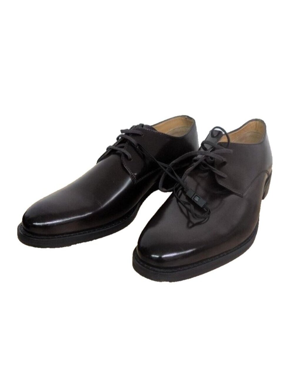 EXPRESS MEN'S Dark Brown COGNAC LEATHER OXFORD DRESS SHOES Size 8